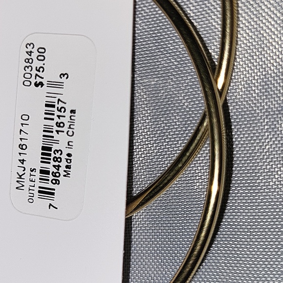 Michael Kors Golden Toned Hoops - Picture 2 of 2